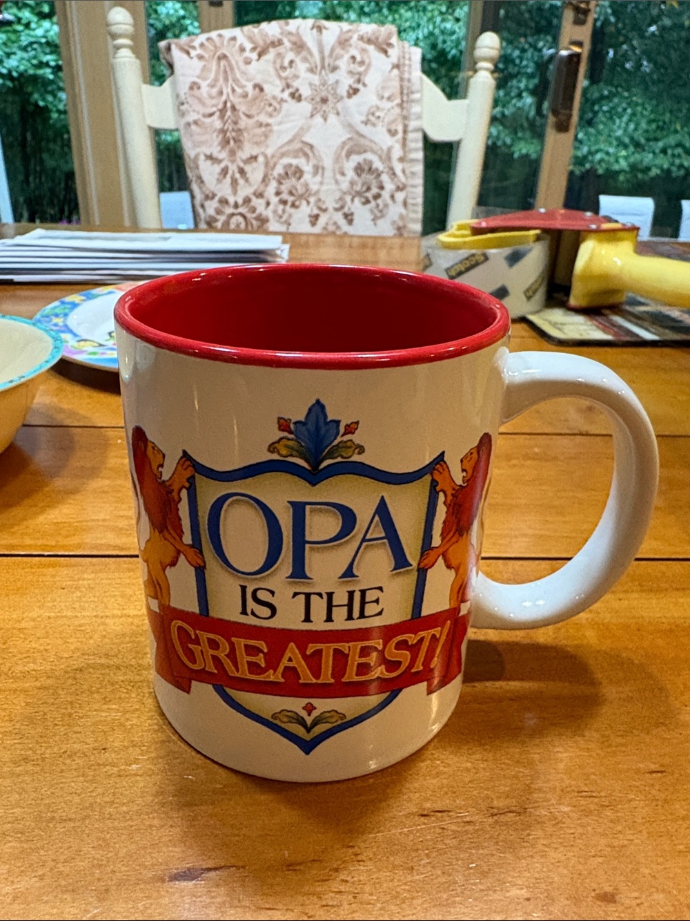 OAK OPA Is The Greatest Ceramic Mug with Red Interior